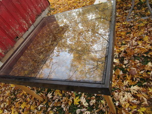 Patio Table, glass top 39 x 40-12...