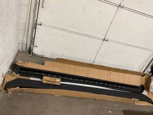 lot 106 image: SET OF 2 - ARIES C2891 RidgeStep Black Steel 91-Inch Truck Running Boards