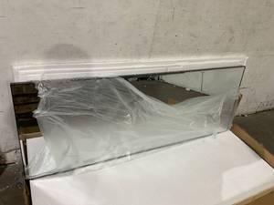 lot 109 image: Rectangle Black Alloy Fram Standing Full Length Mirror