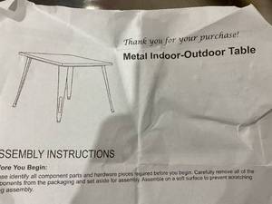 lot 210 image: Silver Metal IndoorOutdoor 35.5 Inch Square Cafe Table