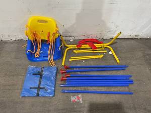 lot 324 image: FUNLIO 3-in-1 Foldable Toddler Swing Set