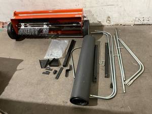 lot 12 image: Agri-Fab 44-Inch Orange Lawn Sweeper