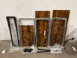 lot 333 image: Rolanstar 67 inch 10-Tier Rustic Brown & Black Bakers Rack