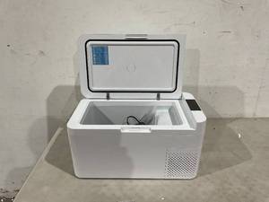 lot 335 image: SOOPYK White Portable Refrigerator Car Freezer Fridge