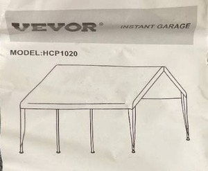lot 25 image: VEVOR Carport Car Canopy - Dark Grey