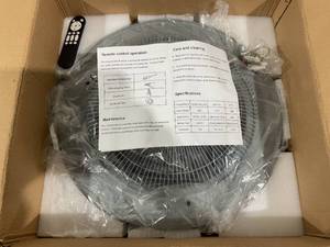 lot 341 image: Integrated 20 Inch LED Indoor Gray Enclosed Ceiling Fan
