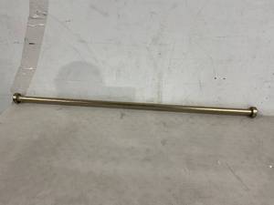 lot 353 image: YNL Stainless Steel Tension Curtain Rod with Warm Gold Finish