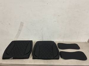 lot 364 image: LINGVIDO Black Faux Leather Universal Fit Auto Front Seat Covers