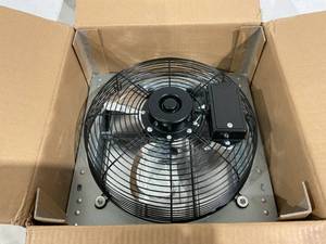 lot 366 image: JPOWER 12 Inch Wall Mounted Aluminum Shutter Exhaust Fan