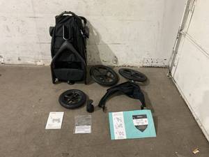 lot 46 image: BOB Gear Black Renegade Canopy Stroller Wagon - READ