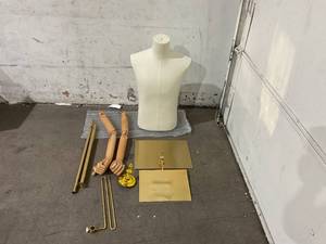 lot 49 image: Male Mannequin Torso Body with Flexible Solid Wood Arms