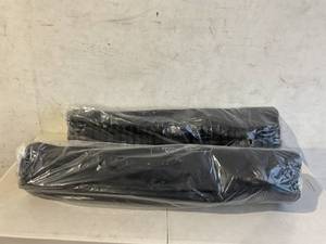lot 52 image: FUNDANGO 2-Pack Black Portable Reclining Camping Chair with Foot Rest