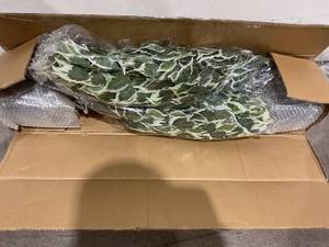 lot 273 image: 2-Pack 4 ft. Artificial Varigated Ficus Trees with Black Pot