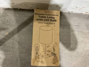 lot 287 image: Touch Control Table Lamp - Silver
