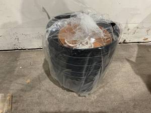 lot 296 image: SET OF 5 - Lallisa 10 Inch Self Watering Planters - BlackBrown