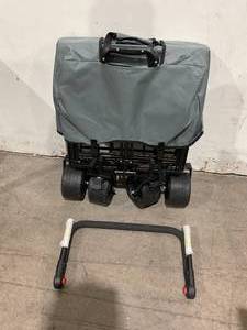 lot 408 image: MDEAM Folding Large Capacity Collapsible Grey Wagon with Big All-Terrain Wheels & 2 Side Pocket