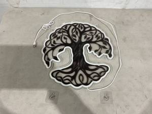 lot 381 image: Chapou Tree of Life Neon Sign Wall Art