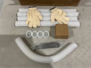 lot 382 image: Corner Shower Rod - Stainless Steel