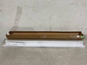 lot 390 image: WELLAND 48 Vista Photo Ledge Floating Wall Shelf, Set of 2, White