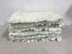 lot 128 image: LOT OF 6 Realistic Flower Wall Backdrop - White