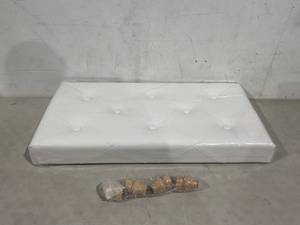 lot 136 image: Nicehill 30 Inches Folding Storage Ottoman Bench - White