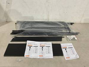 lot 138 image: UDEAR 3 Shelf Bathroom Over The Toilet Rack - Black