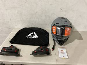 lot 75 image: TRIANGLE Full Face Off-Road Motorcycle Helmet - Matte Grey