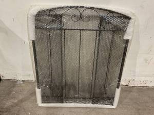 lot 416 image: BEAMNOVA Black Iron Decorative Fireplace Screen