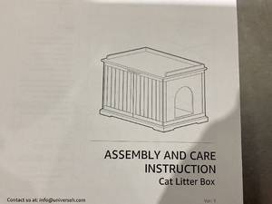lot 419 image: unipaws Gray Hidden Cat Litter Box Enclosure Bench