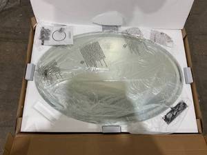 lot 421 image: Keonjinn Oval LED Front & Back Light Wall Mount Mirror