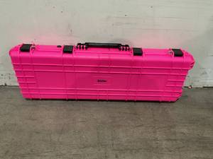 lot 430 image: Eylar 44 Inch Pink Hard Case Protective Roller Rifle Case
