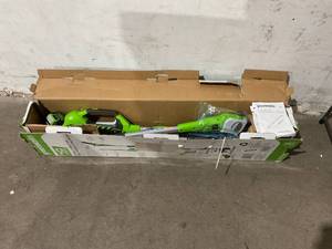 lot 82 image: Greenworks 40V 8-Inch Cordless Pole Saw with Hedge Trimmer Attachment, 2Ah Battery and Charger Included