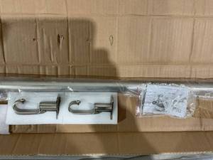 lot 177 image: Vimayta 2 pack Wrap Around Curtain Rods - Brushed Nickel
