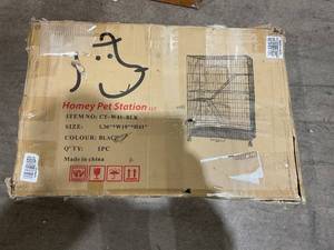 lot 433 image: Homey PET INC Folding Wire Habitat Crate - Black