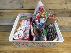 lot 42 image: Lot of Various ChristmasHoliday Wrapping Supplies