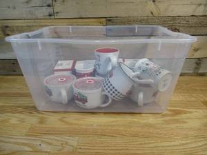 lot 64 image: Lot of Holiday Mugs and Soup Cups
