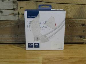 lot 97 image: Insignia - 100 Landline Phone Cord - White