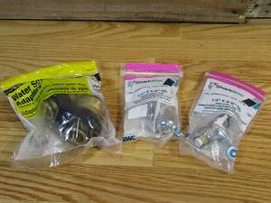 lot 122 image: Stop Valves (2) & Water Softener Adapters (2-pack)