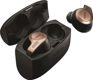 lot 67 image: Jabra Elite 65t Earbuds  Alexa Built-in, True Wireless Earbuds with Charging Case, Copper Black  Bluetooth Earbuds