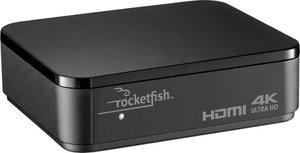 lot 84 image: Rocketfish - 2-Output HDMI Splitter with 4K at 60Hz and HDR Pass-Through - Black