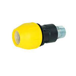 lot 119 image: HOME-FLEX 1 in. Polypropylene Underground Yellow Poly Gas Pipe Conversion Fitting