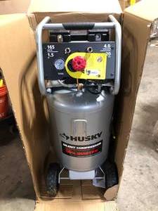 Husky 20 Gal. Vertical Electric-Powered Silent Air Compressor  Customer Returns See Pictures