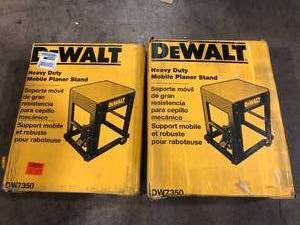 Lot of 2 DEWALT Mobile Thickness Planer Stand    Customer Returns See Pictures