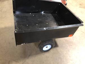 PowerCare 10 cu. ft. Lawn Mower Dump Cart with Wheels  Customer Returns See Pictures