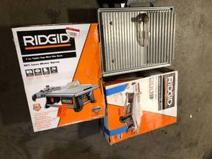 Lot of Assorted Ridgid Tile Saw Table Various Sizes and Conditions   Customer Returns See Pictures