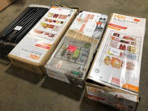 Lot of Assorted Metal Shelving Various Models and Conditions  Customer Returns See Pictures