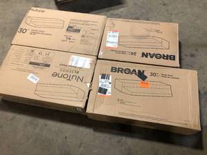 Lot of Assorted Nutone Range Hoods Various Sizes and Conditions  Customer Returns See Pictures