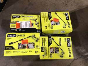 Lot of Assorted Ryobi 18V Cordless EZclean Power Cleaner  Various Sizes and Conditions  Customer Returns See Pictures