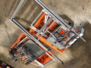 Lot of Assorted Ridgid Tile Saw Table and Stand  Various Sizes and Conditions  Customer Returns See Pictures
