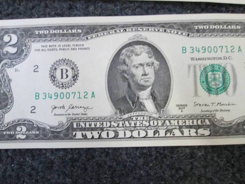6- Sequential Uncirculated $2 Bills...